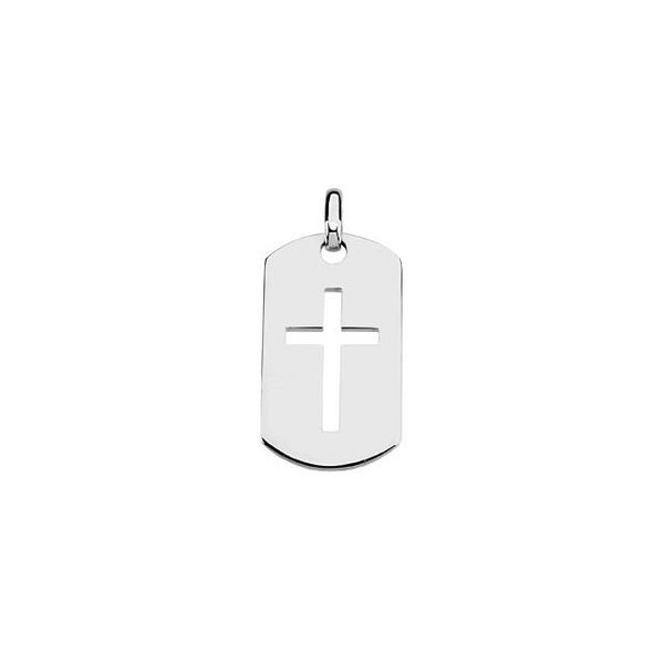 Cross Dog Tag Pendant