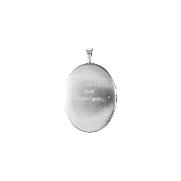 Oval Locket with Footprints - Image 3