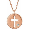 Pierced Cross Disc Necklace