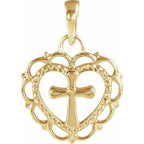 Youth Heart with Cross Pendant
