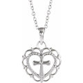 Youth Heart with Cross Necklace