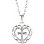 Youth Heart with Cross Necklace