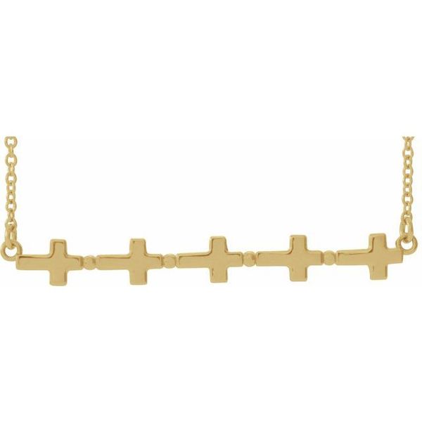 Sideways Cross Bar Necklace