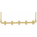Sideways Cross Bar Necklace