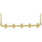 Sideways Cross Bar Necklace