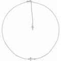 Sideways Cross Necklace