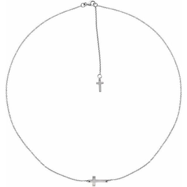 Sideways Cross Necklace
