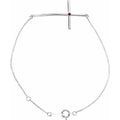Accented Sideways Cross Bracelet