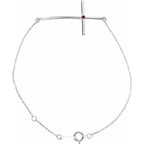Accented Sideways Cross Bracelet