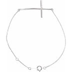 Accented Sideways Cross Bracelet