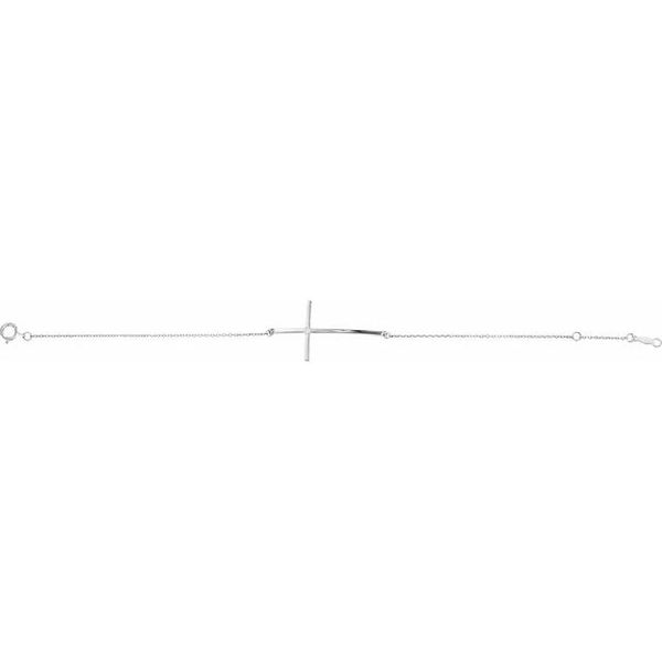 Accented Sideways Cross Bracelet - Image 3