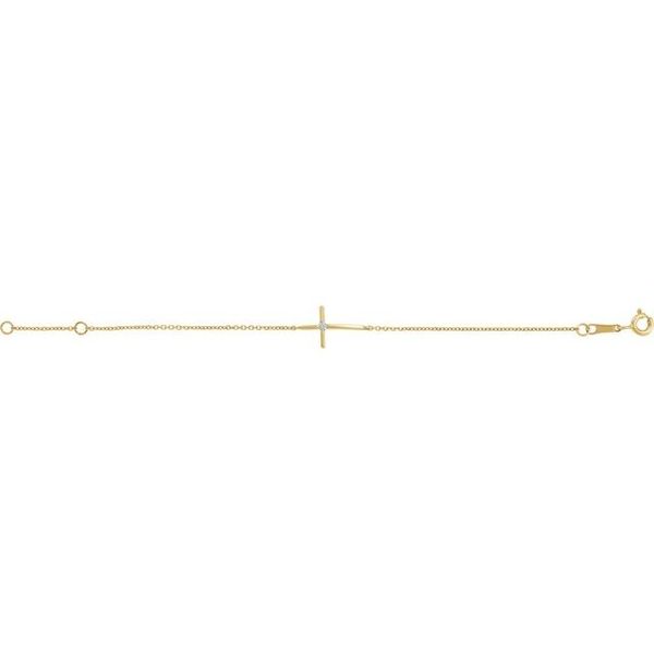 Youth Sideways Cross Bracelet - Image 2