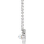 Pearl Sideways Cross Necklace - Image 2