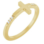 Stackable Sideways Cross Ring