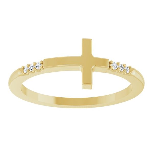 Stackable Sideways Cross Ring - Image 3