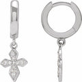 Cross Hoop Earrings