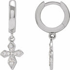 Cross Hoop Earrings