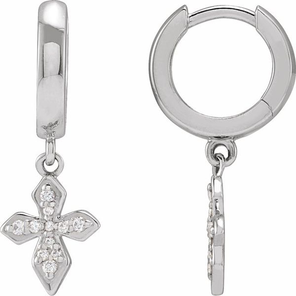 Cross Hoop Earrings