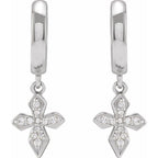 Cross Hoop Earrings - Image 2