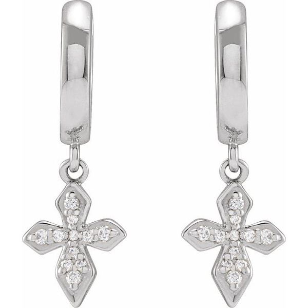Cross Hoop Earrings - Image 2