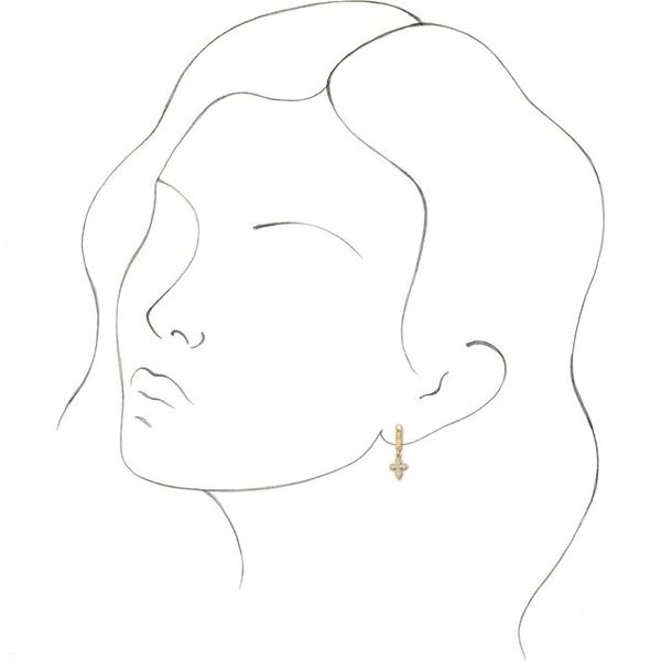 Cross Hoop Earrings - Image 3
