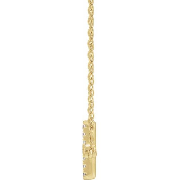 Lab-Grown Diamond Sideways Cross Necklace - Image 2