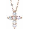 Lab-Grown Diamond Cross Necklace