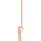 Lab-Grown Diamond Cross Necklace - Image 2