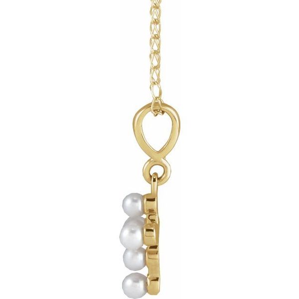 Pearl Youth Cross Necklace - Image 2