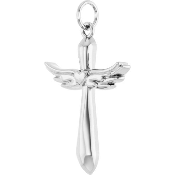 Angel Wing Cross Pendant - Image 2