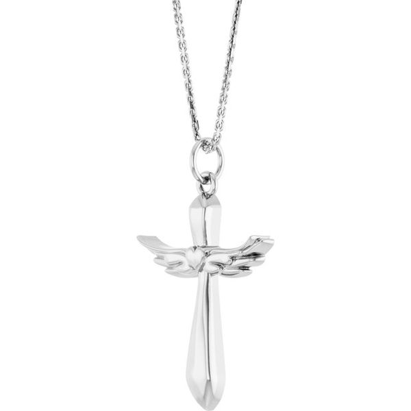 Angel Wing Cross Necklace - Image 2