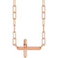 Sideways Cross Necklace