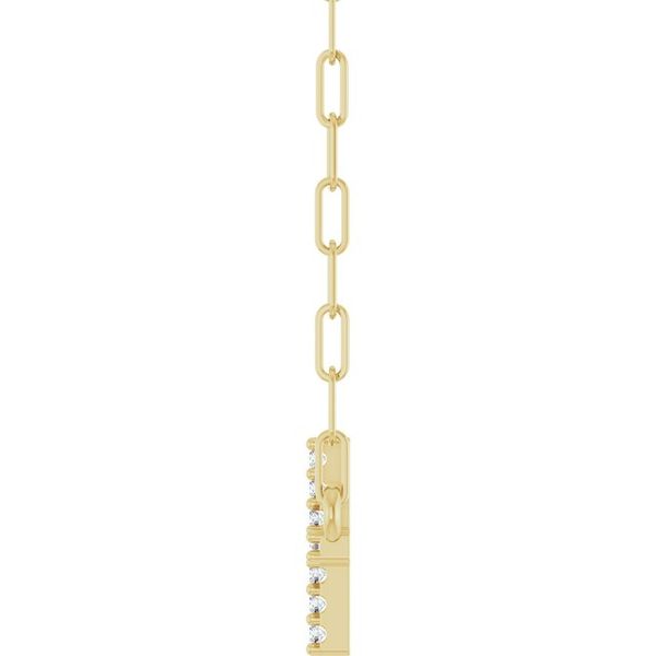 Accented Sideways Cross Necklace - Image 3