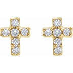 Accented Cross Inverness® Piercing Stud Earrings - Image 2