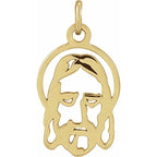 Silhouetted Face of Jesus Pendant