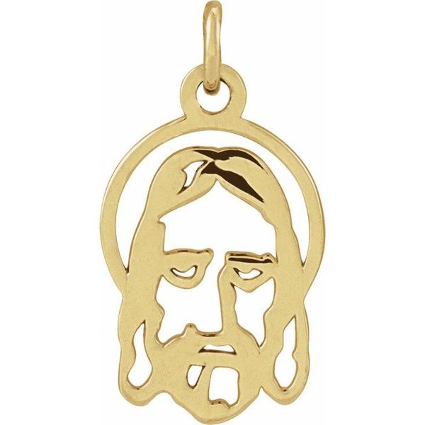Silhouetted Face of Jesus Pendant