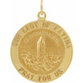 Our Lady of Fatima Medal Pendant