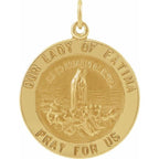 Our Lady of Fatima Medal Pendant