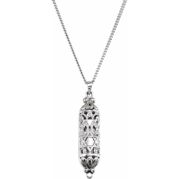 Hollow Mezuzah Necklace
