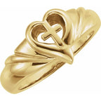 Heart & Cross Ring