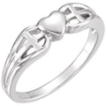 Heart & Cross Ring