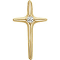 Solitaire Cross Pendant