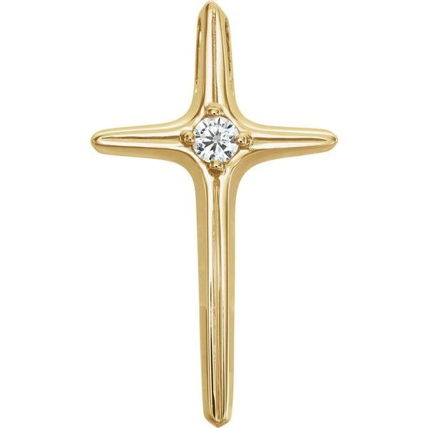 Solitaire Cross Pendant