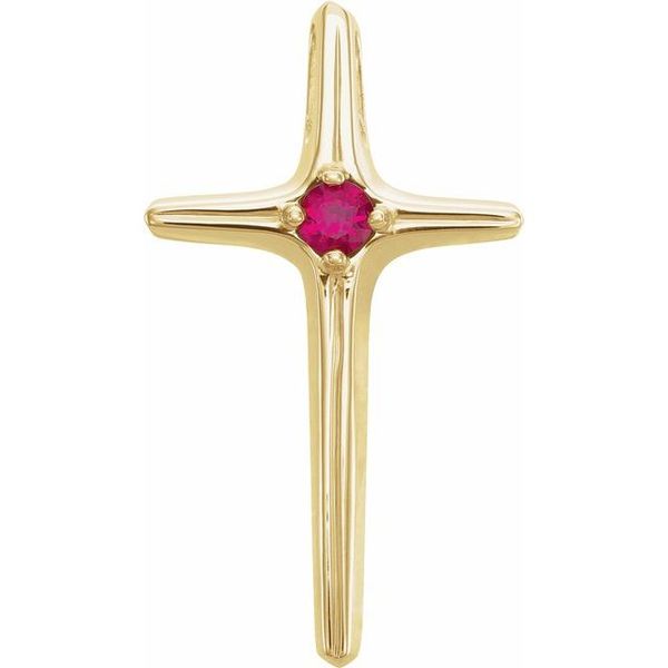 Solitaire Cross Pendant