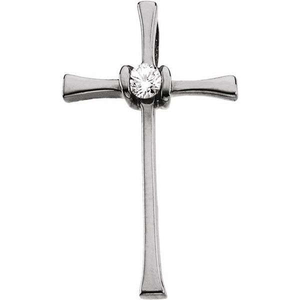 Solitaire Cross Pendant