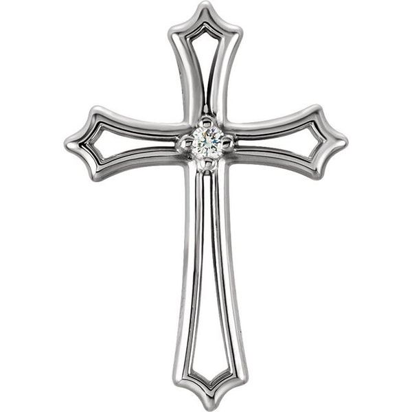 Solitaire Cross Pendant