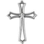 Solitaire Cross Pendant