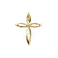 Solitaire Cross Pendant
