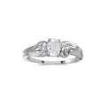 14k White Gold Oval White Topaz Ring