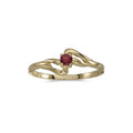 10k Yellow Gold Round Garnet Ring